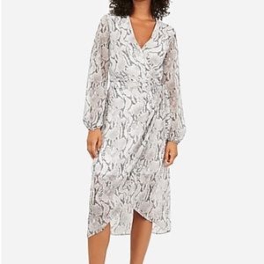 NWT Snakeskin Wrap Dress